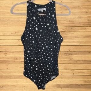Gaze Racerback Star Studded Bodysuit NWT
